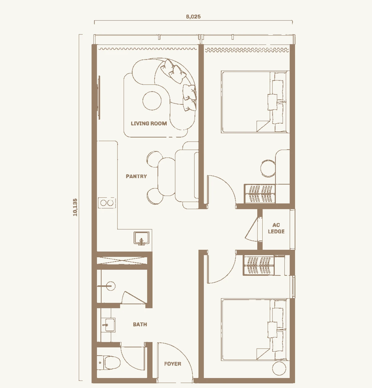 Type B6 · 2 bedrooms